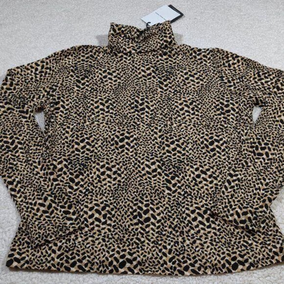 Who What Wear women's‎ animal print turtleneck lightweight top - Picture 6 of 8